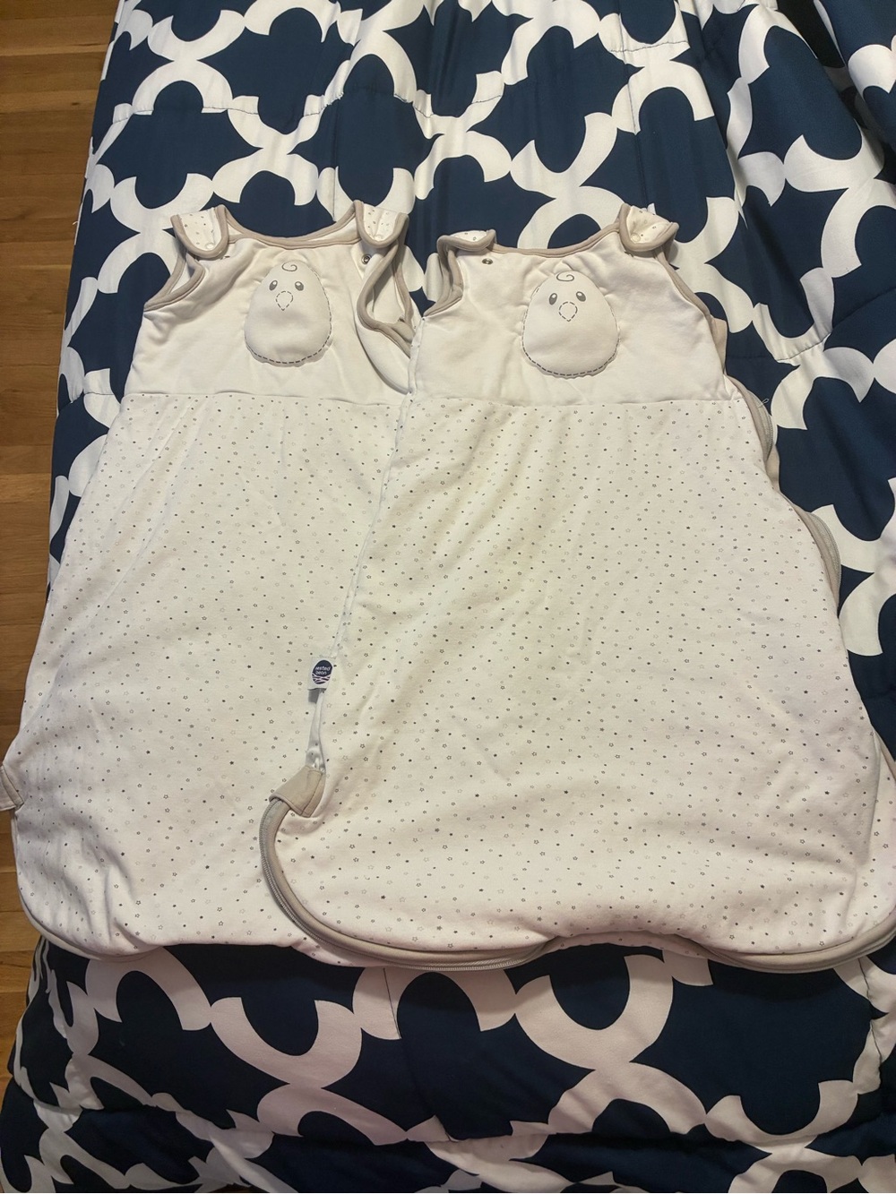 Neutral Cream Dot Baby Sleep Sack – Soft One-Piece Sleepwear